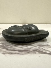 VINTAGE MEDICAL PHARMACEUTICAL PARKE-DAVIS FETAL PEWTER PAPERWEIGHT CA. 1950’s