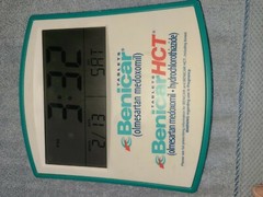 Benicar Pharmaceutical Advertising ;digital CLOCK/CALENDAR