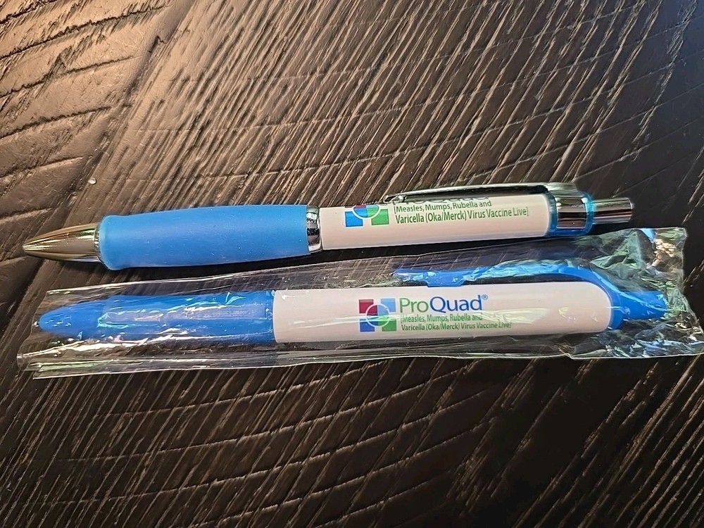 ProQuad Pens x2 Pharmaceutical Drug Rep Promo Vintage