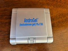 „Drug rep AndroGel“ travel alarm clock/calculator/timer/with 7Alarms