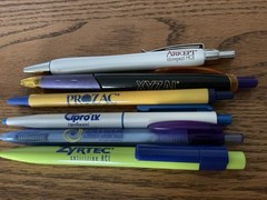 6 Lot of 6 PENS Drug Rep Pharmaceutical Promo Medical Advertising