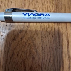 VIAGRA Pfizer Pharmaceutical Pens Flashlight Bullet Chrome Blue RARE HTF Detrol