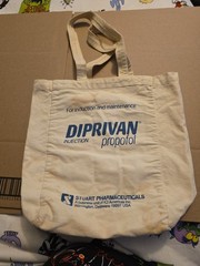Vintage Diprivan Propofol Tote Bag Pharmaceutical Advertising See Pics! DIP #2