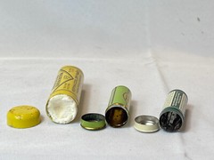 VTG Drug Store Lot Tin Tubes Tums Ramon’s Brownie Pills Royal Cocoa Butter