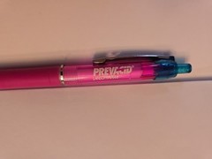 Prevacid-Pink/Green Plastic Pen-Pharmaceutical Drug Rep Collectible Pen