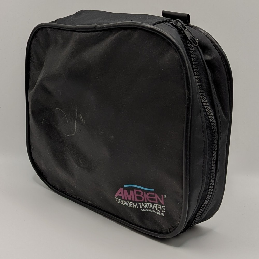Drug Rep Promo Travel Pouch Zipper Bag Ambien Pharmaceutical Advertising