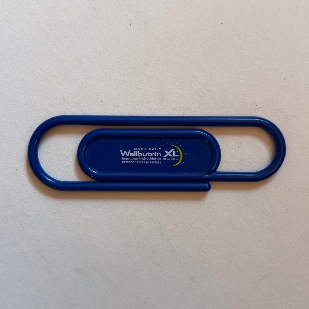 Vintage Pharmaceutical Drug Rep Advertising Desk Paper Clip Giant 5″
