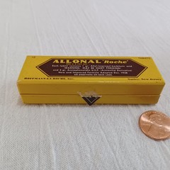 Rare Vintage 1930s Roche Allonal Pharmaceutical Box Medical Ephemera Advertising
