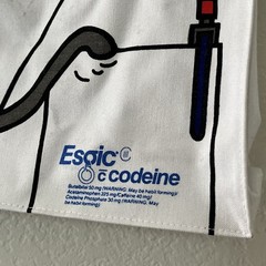 VTG Esgic Codene Capsule Medicine Pharmaceutical Swag Promo Ad Canvas Tote Bag