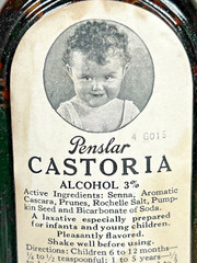 Vintage Brown Glass Bottle Penslar Castoria Detroit Michigan. approx. 6″ tall