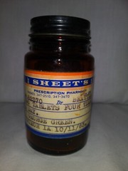 Vintage 1963 Brown Glass Bottle Sheets Pharmacy Afton IA