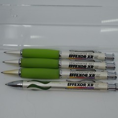 Lot of 4 EFFEXOR Drug Rep Pharmaceutical Advertising Pen Metal heavy