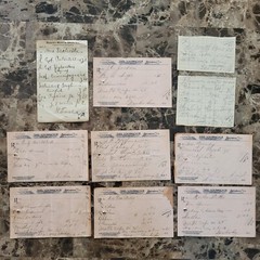 File box & 70 antique prescriptions (1910) – Codeine, Poisons, Equine