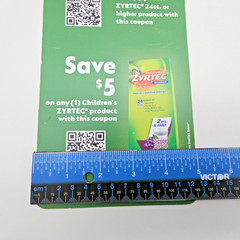 Pharmaceutical Advertising Banner ZYRTEC Shelf Talker Grocery Store Display Sign