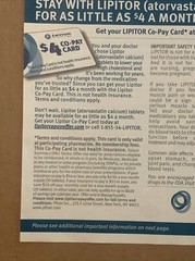 2012 Lipitor PRINT AD Lower Cholesterol Co-Pay Card Pfizer Pharmaceutical PA05