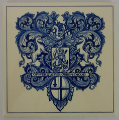 Burroughs Wellcome Co Delft Holland Blue & White Pharmacy Pill Tile Apollo #15