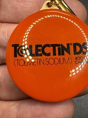 Vintage Tolectin DS Pharmaceutical Drug Rep Promo Keychain Medical Advertising