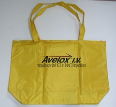 Huge Avelox Vinyl Zippered Tote Drug Rep Pharmaceutical Promo Advertising Yellow