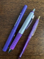 Lot of 3 Drug Rep Zyprexa Collectible Pharmaceutical Pens Purple Eli Lilly