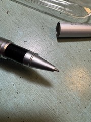 XANAX XR PEN: Blue & Silver-Metal-Refillable Ball Point-Pharmaceutical Promo NEW