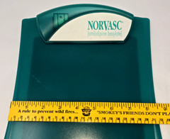 Vtg Drug Rep Advertising NORVASC Amlodipine Pharmaceutical Clipboard Pad Pfizer