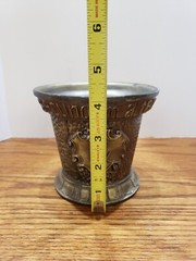 vintage 1963 Schering metal Mortar and Pestle 1st Edition Secundum Artem