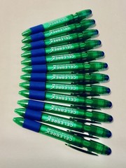 CELEBREX PHARMACEUTICAL REP PENS 5” RETRACTABLE GREEN PURPLE GRIPS LOT OF 12