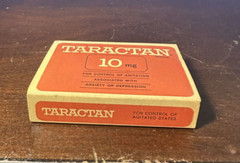 Antique Taractan Roche Laboratories Empty Box Agitation Anxiety Depression Pills