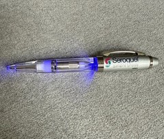 Seroquel Rainbow Lightpen RB-2000 Light Up Pen Includes Case, Batteries, Tool