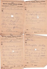 (26) Physician’s Prescriptions Early 1900’s Hand Written White Front Drug Store