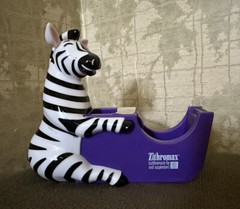 Vintage Pharmaceutical Drug Rep Zithroma Zebra Tape Dispenser Advertisement New