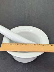 Trudeau Mortar Pestle Pharmacy Apothecary Porcelain Ceramic