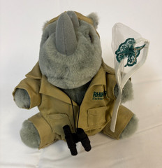 Vintage Rhinocort Nasal Spray Pharmaceutical Rhino Plush Butterfly Catcher