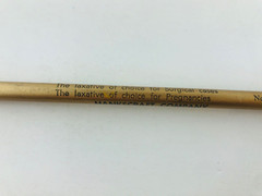 Vintage Zymenol Laxative Medication Pharmaceuticals Drug Advertising Pencil