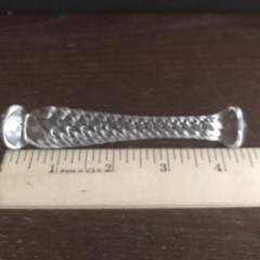 1940’s Mortar Pestle Clear Glass Beaker Apothecary Etched Footed Spout Mixology