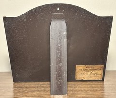 Antique 1941-42 New Jersey Registered Pharmacy Permit in Tin Metal Display Frame