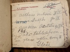 Antique prescriptions April 1900: Chloroform, Codeine, Wine, Lithium etc.