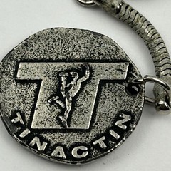 Vintage Tinactin Pharmaceutical Advertising Token Keychain – Wrestler Athlete