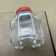 RARE Vintage McNeil Clear Glass Medicine Bottle display/collectible Unique Shape