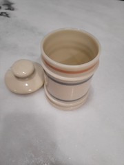 Vintage Darvon Compound 65 Apothecary Pharmaceutical Glass Jar w/ Lid Ceramic