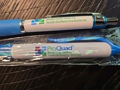 ProQuad Pens x2 Pharmaceutical Drug Rep Promo Vintage