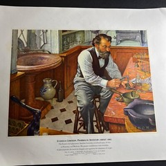 A HISTORY OF PHARMACY IN PICTURES 1954 PRINT#34 Great Gift For Doctor 22″×18″