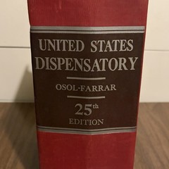 The Dispensatory of the United States of America 25th Ed 1955 Medical Book