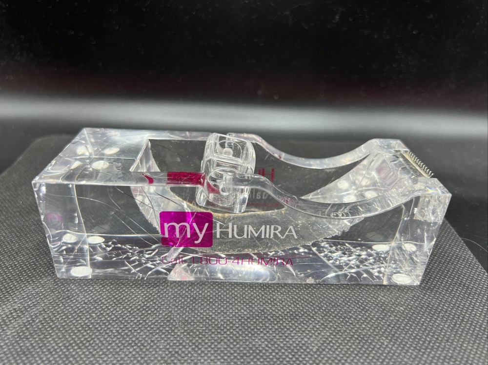 Humira Acrylic Clear Tape Dispenser Drug Rep Swag Advertising Pharmaceutical