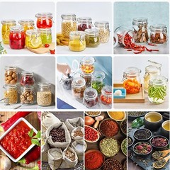 Glass Jars With Airtight Lid 16 Oz (Set Of 6) Wide Mouth Mason Glass Airtight…