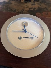 LIPITOR Wall Clock Drug Rep Promo 11.25” Silver/white/Blue Pharma Works