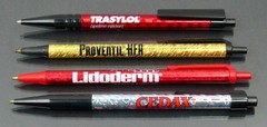 Drug Rep Lot 4 PENS Pharmaceutical Promo Advertising Sparkling & Iridescent Rare