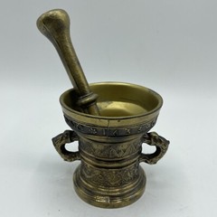 VTG Mortar & Pestle Lot of 5 Decorative Brass Apothecary Pharmacy Pill Grinder