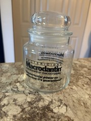 Macrodantin Drug Rep Pharmaceutical Advertising Glass Apothecary Jar W/Lid