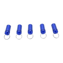 1-5pcs Mini Keychain Tablets Case Water Proof Outdoor Tablets Container Blue